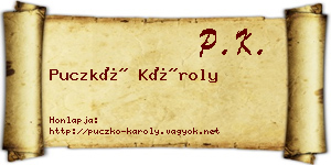 Puczkó Károly névjegykártya