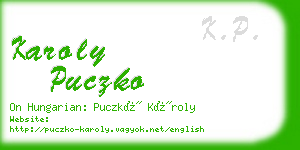 karoly puczko business card